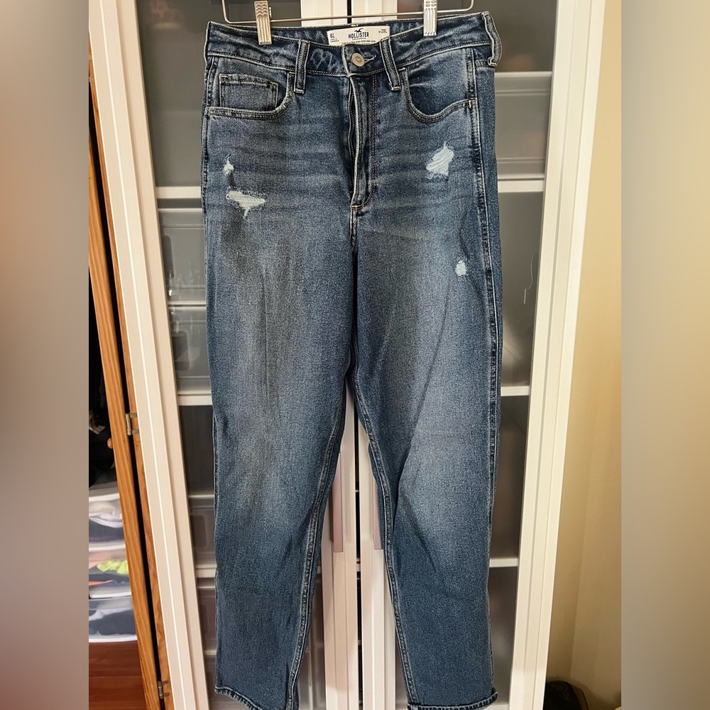 Distressed Blue Jeans